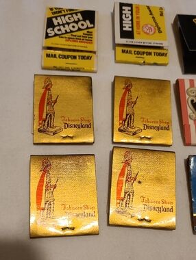 Lot of 14 Matchbooks, Disney Tobacco Shop Decoration Drinking, and Driving